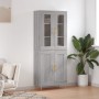 Aparador alto madera contrachapada gris sonoma 69,5x34x180 cm