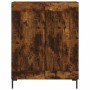 Aparador alto madera contrachapada roble ahumado 69,5x34x180 cm