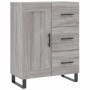 Aparador alto madera contrachapada gris sonoma 69,5x34x180 cm