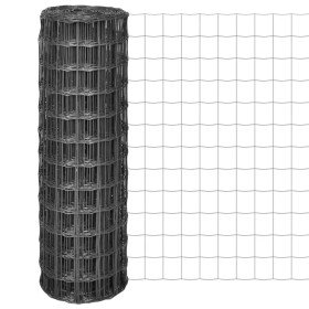 Euro Valla de acero gris 10x1,2 m