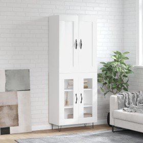 Aparador alto madera contrachapada blanco 69,5x34x180 cm Aparador alto madera contrachapada blanco 69,5x34x180 cm