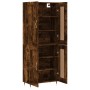 Aparador alto madera contrachapada roble ahumado 69,5x34x180 cm