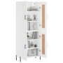 Aparador alto madera contrachapada blanco 69,5x34x180 cm