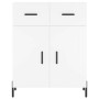 Aparador alto madera contrachapada blanco 69,5x34x180 cm