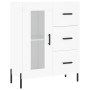 Aparador alto madera contrachapada blanco 69,5x34x180 cm