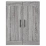 Aparador alto madera contrachapada gris sonoma 69,5x34x180 cm