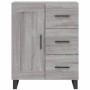 Aparador alto madera contrachapada gris sonoma 69,5x34x180 cm