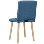 Sillas de comedor 2 unidades tela azul