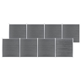 Valla de jardín de WPC gris 1391x186 cm