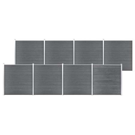 Valla de jardín de WPC gris 1391x186 cm