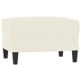 Sillón con taburete terciopelo crema 60 cm en Sofás | Comprar online en Foro24