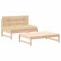 Juego de muebles de jardín 2 piezas y cojines madera maciza