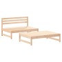 Juego de muebles de jardín 2 piezas y cojines madera maciza