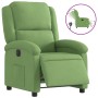 Sillón reclinable eléctrico de terciopelo verde claro