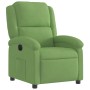 Sillón reclinable eléctrico de terciopelo verde claro