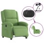Sillón reclinable eléctrico de terciopelo verde claro
