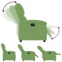 Sillón reclinable eléctrico de terciopelo verde claro