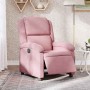 Sillón reclinable eléctrico de terciopelo rosa