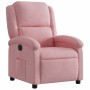 Sillón reclinable eléctrico de terciopelo rosa