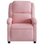 Sillón reclinable eléctrico de terciopelo rosa