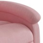 Sillón reclinable eléctrico de terciopelo rosa