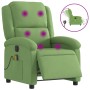 Sillón reclinable de masaje eléctrico terciopelo verde claro