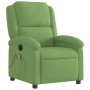 Sillón reclinable de masaje eléctrico terciopelo verde claro