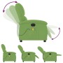 Sillón reclinable de masaje eléctrico terciopelo verde claro