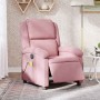 Sillón reclinable de masaje eléctrico terciopelo rosa