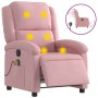 Sillón reclinable de masaje eléctrico terciopelo rosa