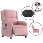 Sillón reclinable de masaje eléctrico terciopelo rosa