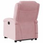 Sillón reclinable de masaje elevable terciopelo rosa