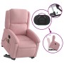 Sillón reclinable de masaje elevable terciopelo rosa