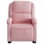 Sillón reclinable de masaje elevable terciopelo rosa