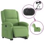 Sillón eléctrico reclinable elevable de terciopelo verde claro