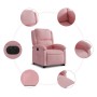 Sillón eléctrico reclinable elevable de terciopelo rosa