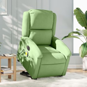 Sillón de masaje reclinable elevable terciopelo verde claro Sillón de masaje reclinable elevable terciopelo verde claro