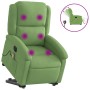Sillón de masaje reclinable elevable terciopelo verde claro