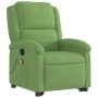 Sillón de masaje reclinable elevable terciopelo verde claro