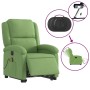 Sillón de masaje reclinable elevable terciopelo verde claro