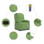 Sillón de masaje reclinable elevable terciopelo verde claro