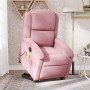 Sillón de masaje reclinable elevable terciopelo rosa