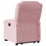 Sillón de masaje reclinable elevable terciopelo rosa