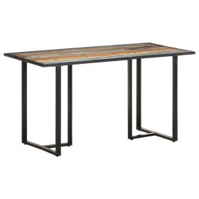 Mesa de comedor de madera maciza reciclada 140 cm Mesa de comedor de madera maciza reciclada 140 cm