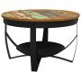Mesa de centro de madera maciza reciclada Ø68x43 cm