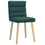 Sillas de comedor 2 unidades tela verde oscuro