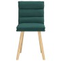 Sillas de comedor 2 unidades tela verde oscuro