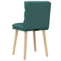 Sillas de comedor 2 unidades tela verde oscuro