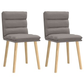 Sillas de comedor 2 unidades tela gris taupé