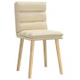 Sillas de comedor 2 unidades tela color crema